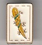 Spanish Card-As Of Bastos - White, Green & Yellow - Spain - Metal - Games, Objects - 0